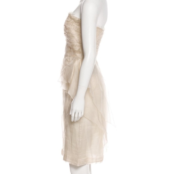 Alberta Ferretti Silk Strapless Dress - Picture 3 of 3